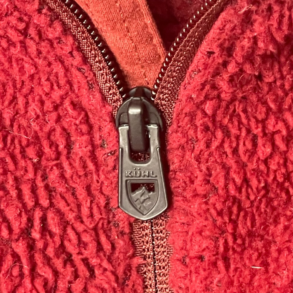 KUHL Red Fleece Hoodie Pullover Quarter Zip Women's Size Small Hiking Corpcore - Picture 5 of 10